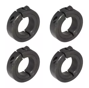 Single Split Shaft Collar 1-3/4" Bore - Black Oxide Set Screw Style (4) - Picture 1 of 5