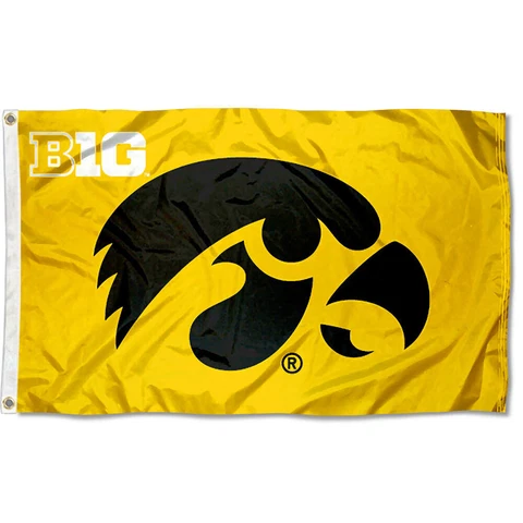 Hawkeyes Big 10 Flag 3x5 Banner Cover