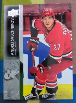 2021-22 Upper Deck Series 2 Andrei Svechnikov French Variation Base - Image 1 of 2