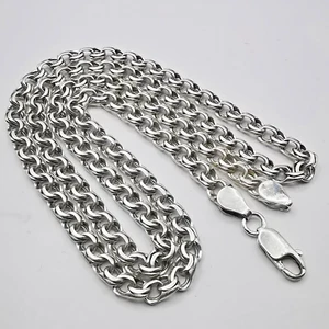 Vintage ausgefallene 925 Sterling Silber Kette Halskette, signiert feiner Schmuck - Bild 1 von 6