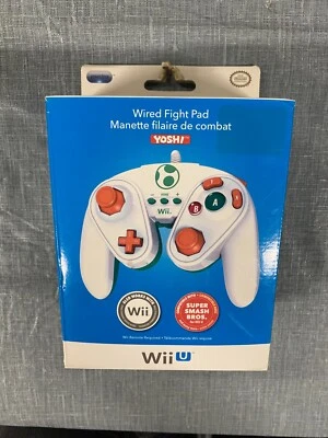 PDP Wired Fight Pad Controller for Nintendo Wii / Wii U Yoshi Theme Brand New - Image 1 of 2