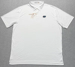 Peter Millar Featherweight Polo Shirt Mens XXL White Florida Gators Golf NWT - Picture 1 of 12