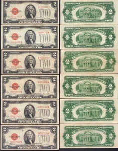 1928 G F $2 DOLLAR BILL RED SEAL CIRCULATED JFJ 12 - Picture 1 of 3