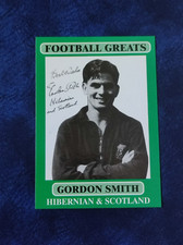 GORDON SMITH TRADING CARD. THE BEAUTIFUL GAME LIMITED. HIBERNIAN
