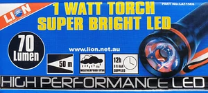 High Power LED Torch Alloy Metal Super White 50 Metre Beam Home Camping Workshop - Picture 1 of 2