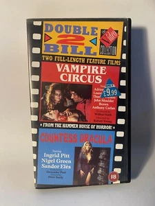 Vampire Circus & Countess Dracula UK VHS Hammer Bristish horror double feature - Picture 1 of 6
