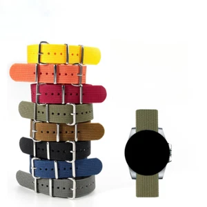 High Quality Single Pass Nylon Canvas Watch Strap Band Military Diver 18/20/22mm - Picture 1 of 15