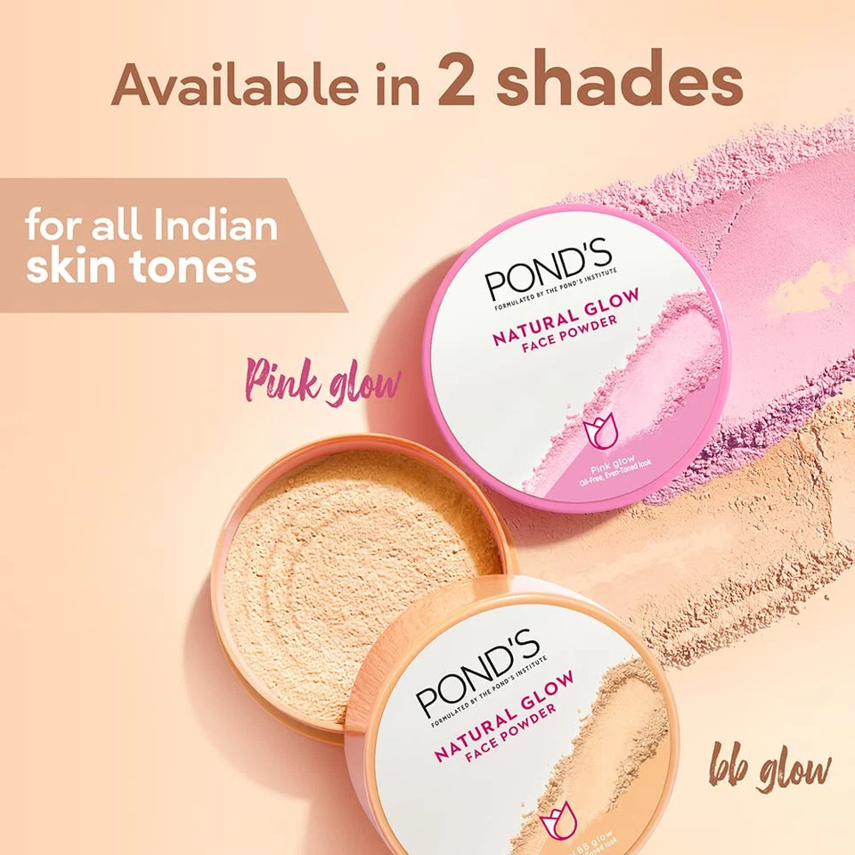 POND's Natural Glow Face Matte Powder For Normal Skin, Bb Glow - 30G, Pink - Image 1 of 3