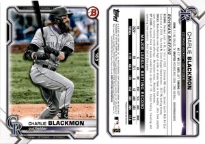 Charlie Blackmon 2021 Bowman Baseball Card 4  Colorado Rockies