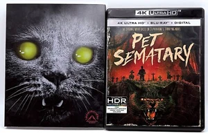PET SEMATARY (1989) 4K UHD + Blu-Ray + Digital w/ Paramount Scares Slipcover EUC - Foto 1 di 2