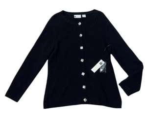 NWT Woman Plus Sz 1X Carole Little Black Sweater - Imagen 1 de 2