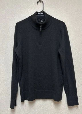 Smartwool Sweater Gray Men's Sparwood 1/2 Zip Wool Blend Sz M Lightly Worn - Image 1 of 4