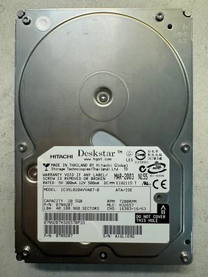 HITACHI 07N9207 IC35L020AVVA07-0 20.5GB 7.2K RPM Cache 2MB ATA-100 3.5" - Image 1 of 4