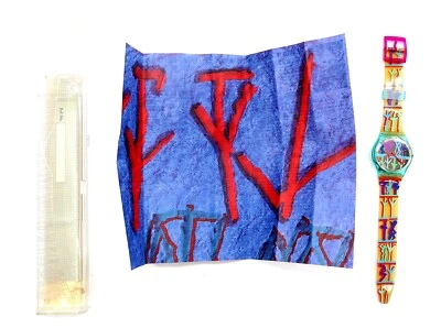 NUEVO Reloj Swatch ENCHANTING FOREST GL106 Ricardo Licata 1995 Estuche, Impresión, Papeles Foto 1 de 4