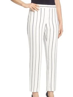 NUEVO Pantalón de vestir Tahari T para mujer blanco y negro a rayas talla 12 $98 Foto 1 de 2