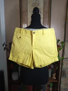 Banana Republic City Chino Cuffed Shorts, Women's 2, Yellow - Picture 1 of 9