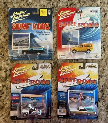 Johnny Lightning. Surf Rods. Lot Of 4. Ford Bronco, Olds Vista Cruiser, Etc - Image 1 of 4