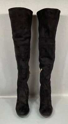 Liz Claiborne ботинки женщин Sz 6,5 M черная замша Leyla над колена моды - Изображение 1 из 4