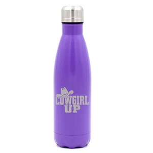 17 oz. Double Vacuum Insulated Stainless Steel Water Bottle Cowgirl Up with Hat - Picture 1 of 5