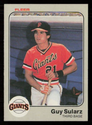 1983 Fleer Guy Sularz #273 RC Rookie San Francisco Giants Baseball Card - Image 1 of 2