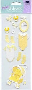 Vintage Touch of Jolee's Yellow  TWINS Baby Theme Stickers 64444 FAST FREE ship! - Picture 1 of 1