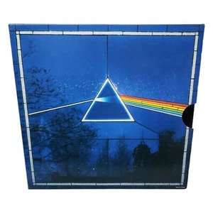 Pink Floyd Mens Dark Side of the Moon Crew Socks Size 10-13 Record Shaped Box - Picture 1 of 8