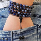 6mm Natural Sodalite Necklace 108 Buddha Beads Bracelet Unisex Couples Trendy