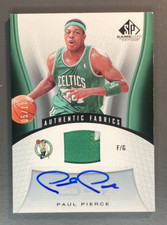 PAUL PIERCE 2006-07 Upper Deck SP Game Used Authentic Patch Car 05/10