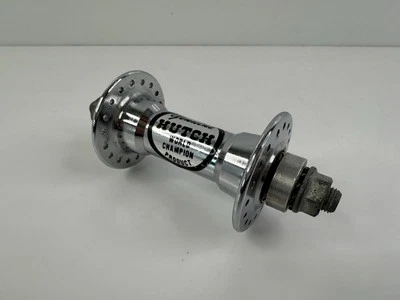 "Buje delantero de aluminio Hutch BMX Racing 1983 vintage raro 36h 3/8"" cromado EE. UU. NUEVO EN STOCK" Foto 1 de 4