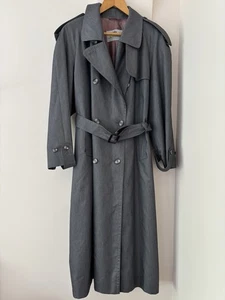 Aquascutum Aqua5 Double Breasted Trench Coat Vintage with Belt M/L - Picture 1 of 5