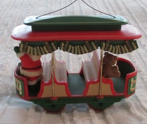 Vintage 1982 Hallmark Jolly Trolley Christmas Ornament - Bild 1 von 5