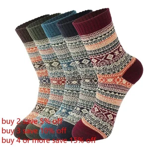 Kuschelige Socken Winter warm für kaltes Wetter Dicke Stricksocken Wollsocken - Picture 1 of 17