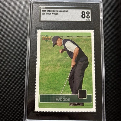 2003 Upper Deck Magazine Tiger Woods #UD5 SGC 8 - Image 1 of 3