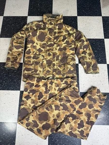 Vintage Columbia Sportswear Gore-Tex Camo Hunting Suit Reversible Men M USA Made - Picture 1 of 17