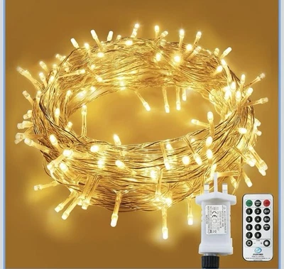 220 LED Fairy Lights Mains Powered 25M 8 Modes Low Voltage Fairy Lights - Image 1 of 4