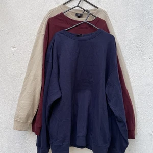 H&M Sweatshirt Paket 3 Stück Herren Large blau rot hellbraun Pullover Loose Fit Langarm - Bild 1 von 17