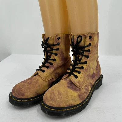 Botas de Combate Dr Martens Para Mujer Talla 6 Tie Dye Grunge Alt Streetwear Punk Indie Foto 1 de 4