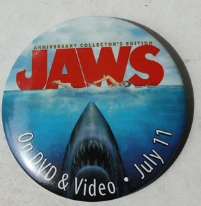JAWS Pinback Pin Advertising Anniversary Collector's Edition DVD Video July 11 - Picture 1 of 1