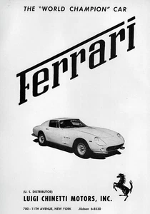 1965 Ferrari 275 GTB Original Rare Print Ad - Picture 1 of 1