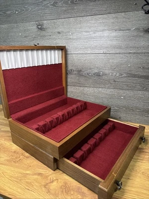 Vintage Handcrafted Flatware Chest One Drawer Storage Box Tarnish Proof - Image 1 of 4