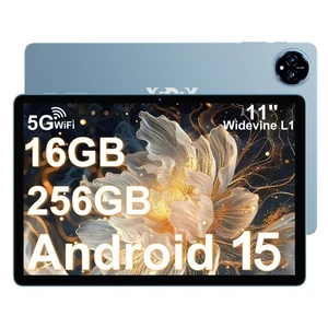 11 Inch Android 15 Tablet 8-core 16+256GB 13MP 8000mAh 5GWiFi Widevine L1 HD GMS - Picture 1 of 10
