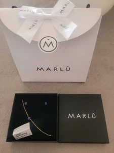 Marlu' Parure, Orecchini E Bracciale Con Pietra Blu - Foto 1 di 12