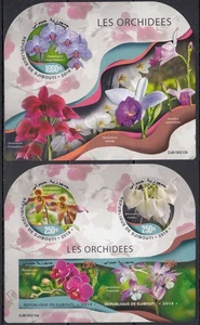 DZ1158 ! IMPERF 2019 DJIBOUTI ORCHIDS FLORA FLOWERS ! SHAPE #2806-09+BL1285 MNH - Picture 1 of 1