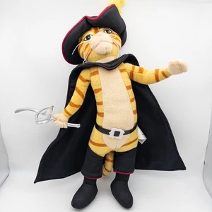 Dreamworks Shrek 4-D Gato con Botas 16” Peluche Juguete Espada Capa Sombrero - Imagen 1 de 9