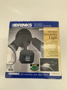 BRINKS MOTION ACTIVATED DOUBLE HEAD FLOOD SECURITY LIGHT 7120B - Picture 1 of 6