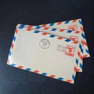 4pc 1963 Airmail Post Card 6 Cent First Day of Issue Stamped - Picture 1 of 2