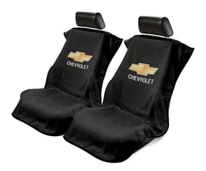 Seat Armour Universal Black Towel Front Seat Covers for Chevrolet -Pair - Picture 1 of 2