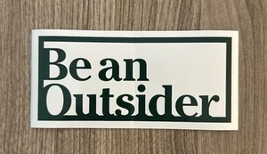 Authentische LL Bean Be An Outsider Aufkleber Sticker Wandern Radfahren weiß grün - Bild 1 von 3