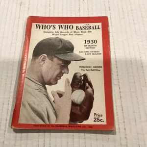 1930 Who’s Who In Baseball Original Magazine Cover Photo Burleigh Grimes Pirates - Foto 1 di 6