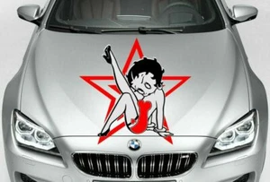 BETTY BOOP TRIBAL VINYL DECAL CAR TRUCK HOOD SIDE - Picture 1 of 2